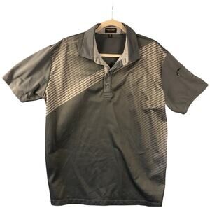 Pin High Men Gray Black Golf Polo Size XL